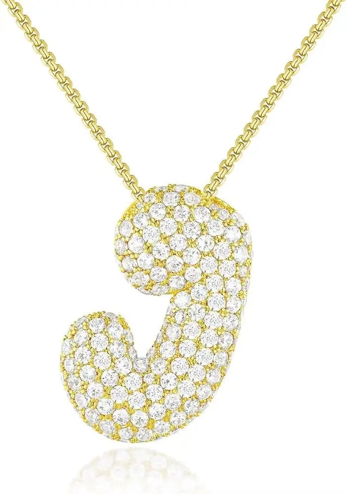 Collier Initiale Bulle