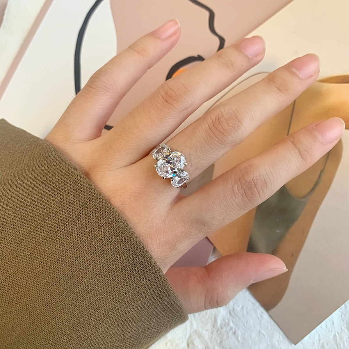 Bague à trois pierres Elizabeth