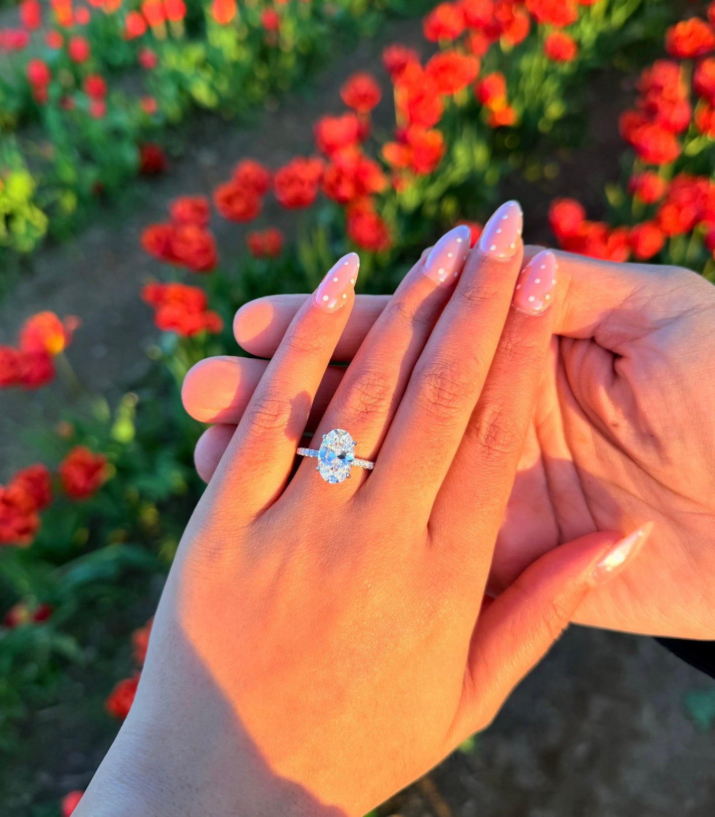 Nora Oval Moissanite Ring