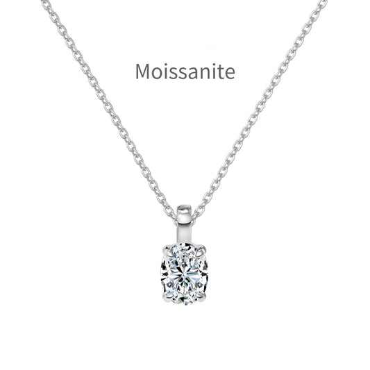 Amara Oval Moissanite Necklace
